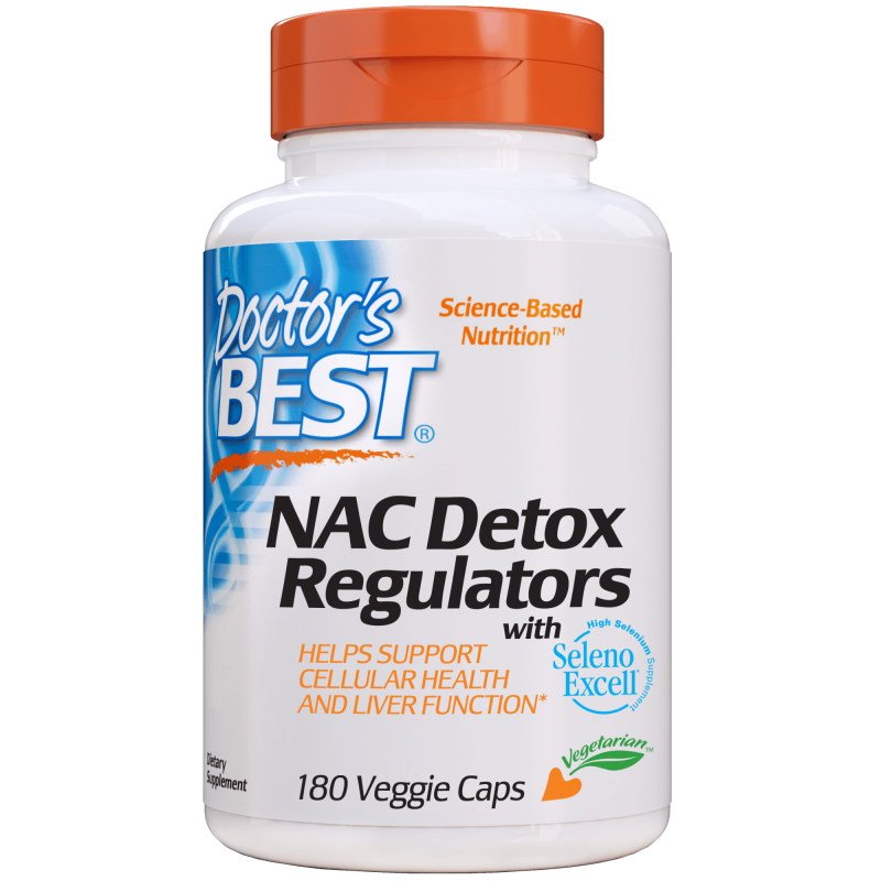 Натуральная добавка Doctor's Best NAC Detox Regulators, 180 капсул,  мл, DNA Your Supps. Hатуральные продукты. Поддержание здоровья 