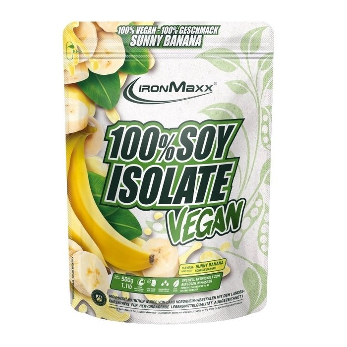 IronMaxx Протеин IronMaxx 100% Soy Protein Isolate, 500 грамм Банан, , 500 грамм