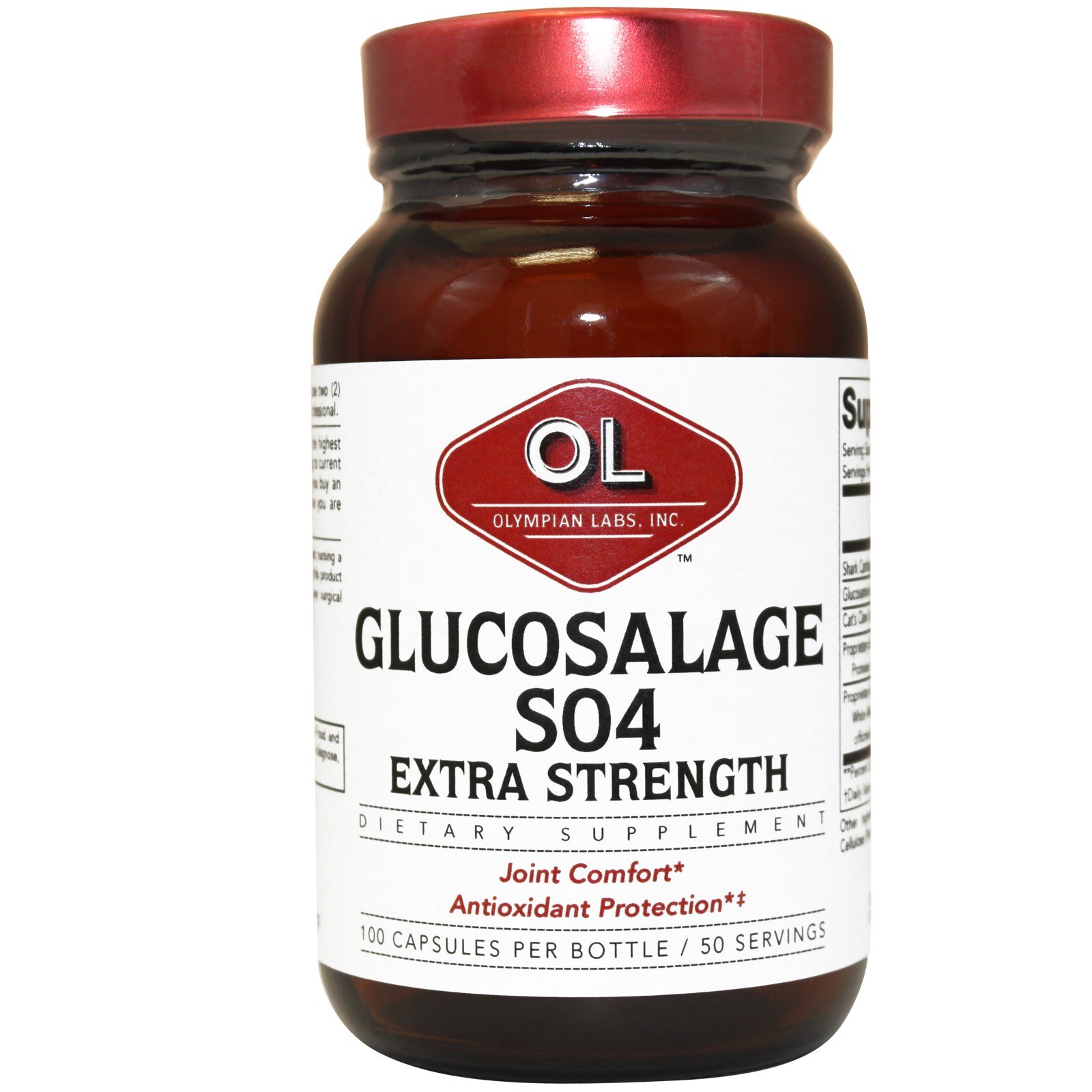 Glucosalage, 100 piezas, Olympian Labs. Para articulaciones y ligamentos. General Health Ligament and Joint strengthening 