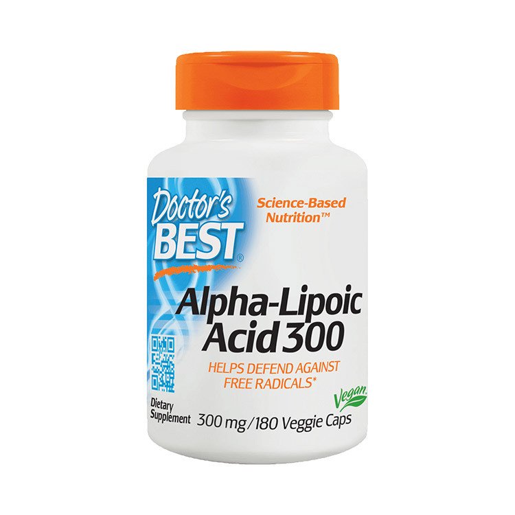 Альфа-липоевая кислота Doctors BEST Alpha-Lipoic Acid 300 (180 капс) доктор бест,  мл, Doctor's BEST. Альфа-липоевая кислота. Поддержание здоровья Регуляция углеводного обмена Регуляция жирового обмена 