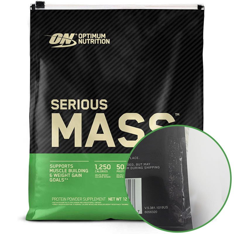 Гейнер Optimum Serious Mass, 5.45 кг Клубника (5.2 кг остаток) ПОВРЕЖДЕННЫЙ,  ml, Optimum Nutrition. Ganadores. Mass Gain Energy & Endurance recuperación 