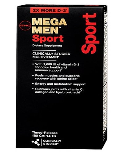 Mega Men Sport, 180 pcs, GNC. Vitamin Mineral Complex. General Health Immunity enhancement 