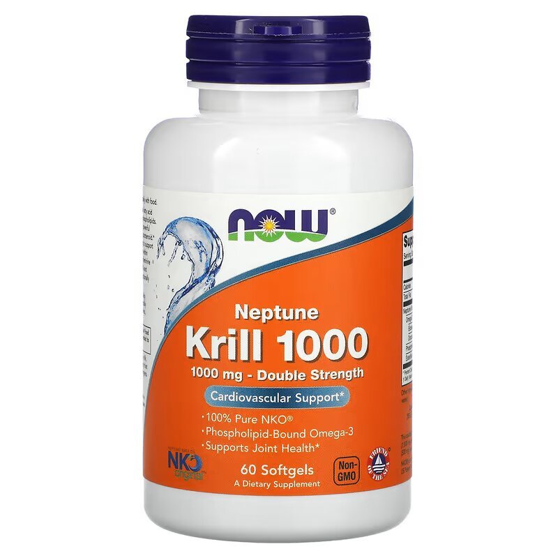 Жирные кислоты NOW Neptune Krill Oil 1000 mg, 60 капсул,  мл, Now. Жирные кислоты (Omega). Поддержание здоровья 