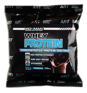 Сывороточный протеин, 500 g, Ironman. Whey Concentrate. Mass Gain recovery Anti-catabolic properties 