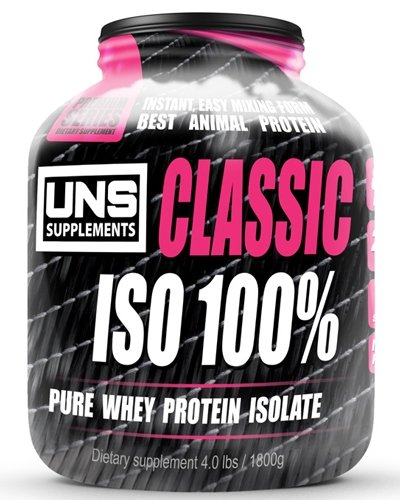 Classic ISO 100%, 1800 г, UNS. Сывороточный изолят. Сухая мышечная масса Снижение веса Восстановление Антикатаболические свойства 