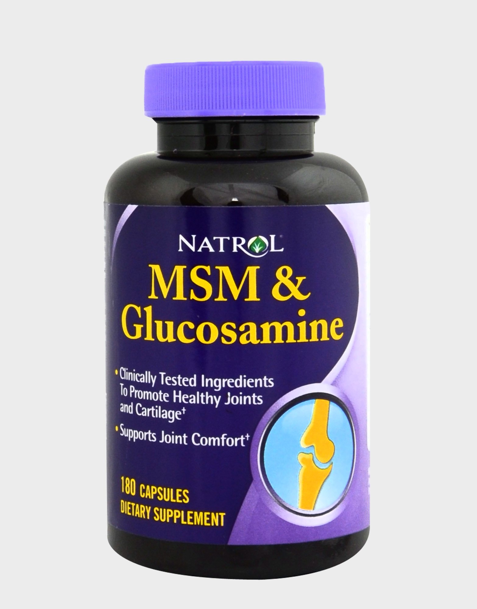 MSM & Glucosamine, 180 шт, Natrol. Хондропротекторы. Поддержание здоровья Укрепление суставов и связок 