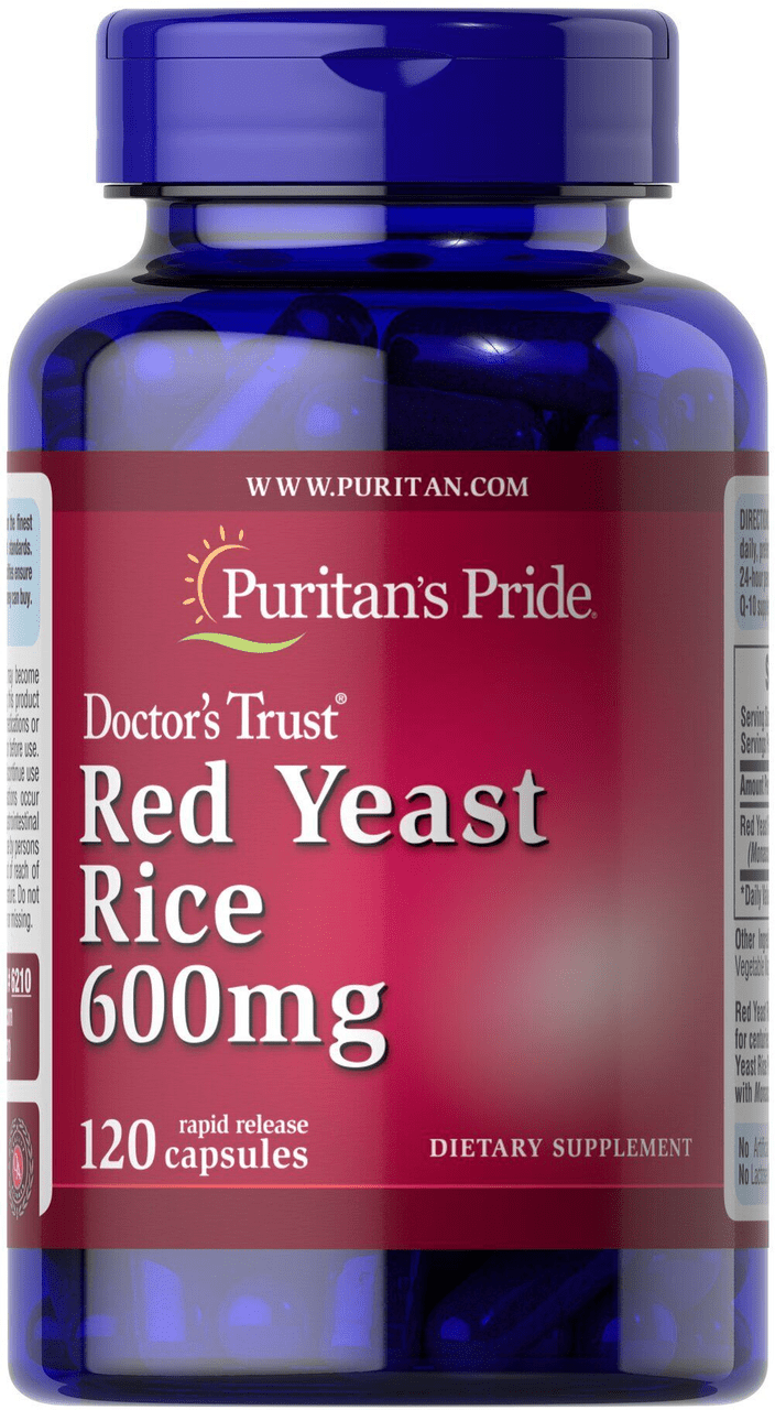 Puritan's Pride Puritan's Pride Red Yeast Rice 600 mg 120 Caps, , 120 шт
