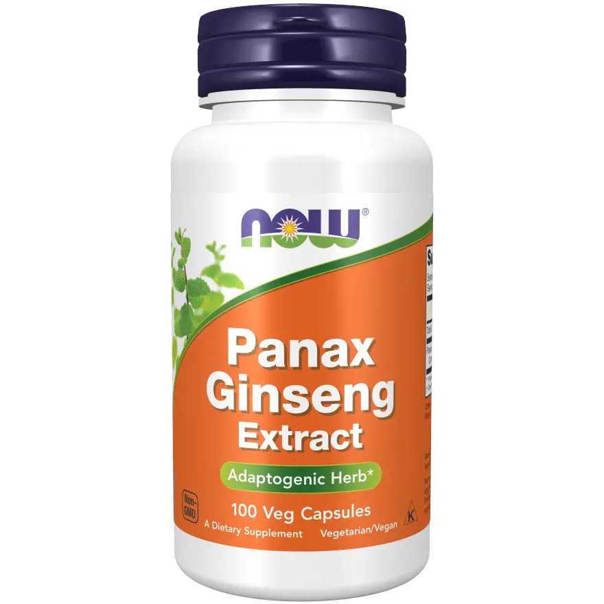 Now Натуральная добавка NOW Panax Ginseng 500 mg, 100 вегакапсул, , 