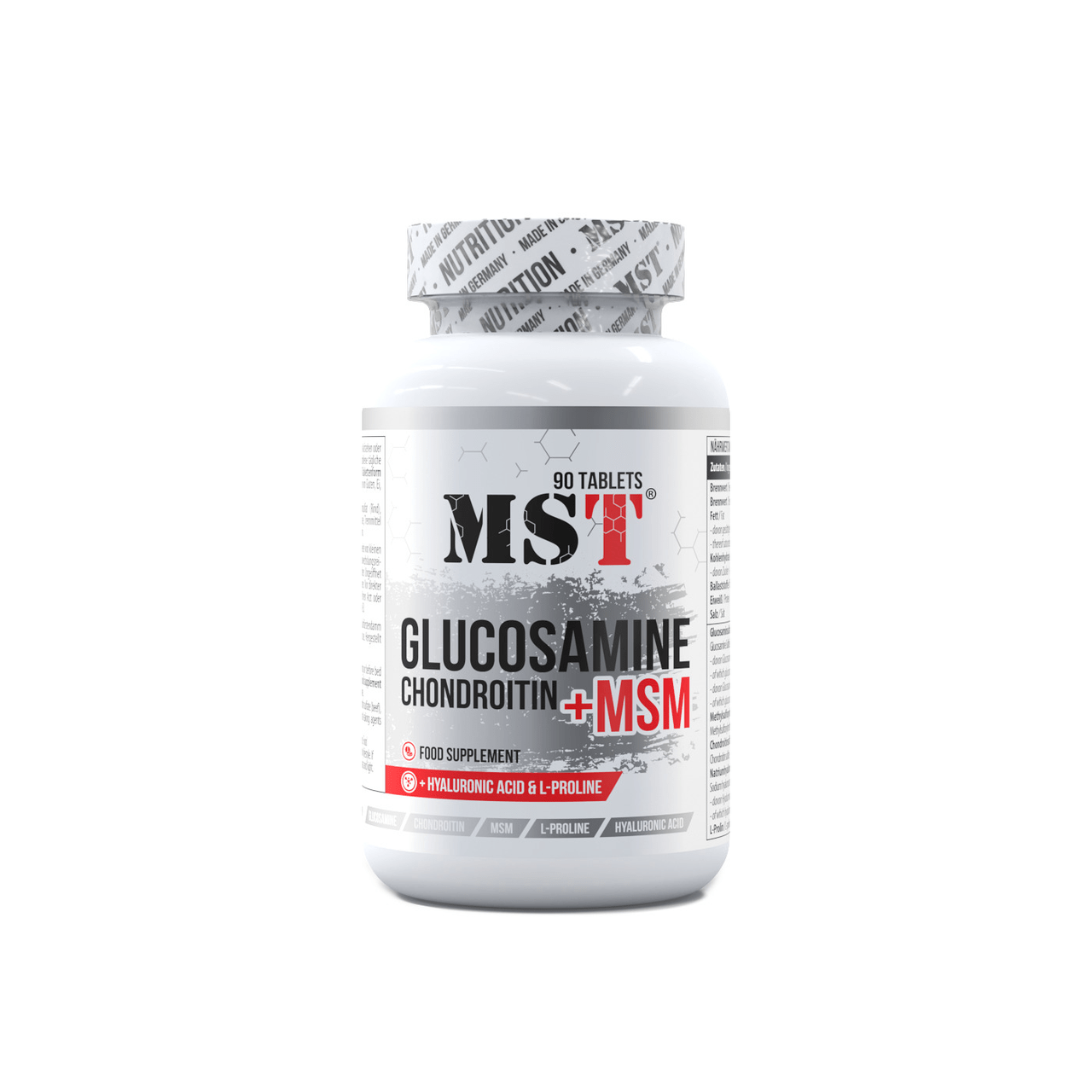 MST Nutrition MST Nutrition Chondroitin Glucosamine MSM HA 90 Tabs, , 90 шт
