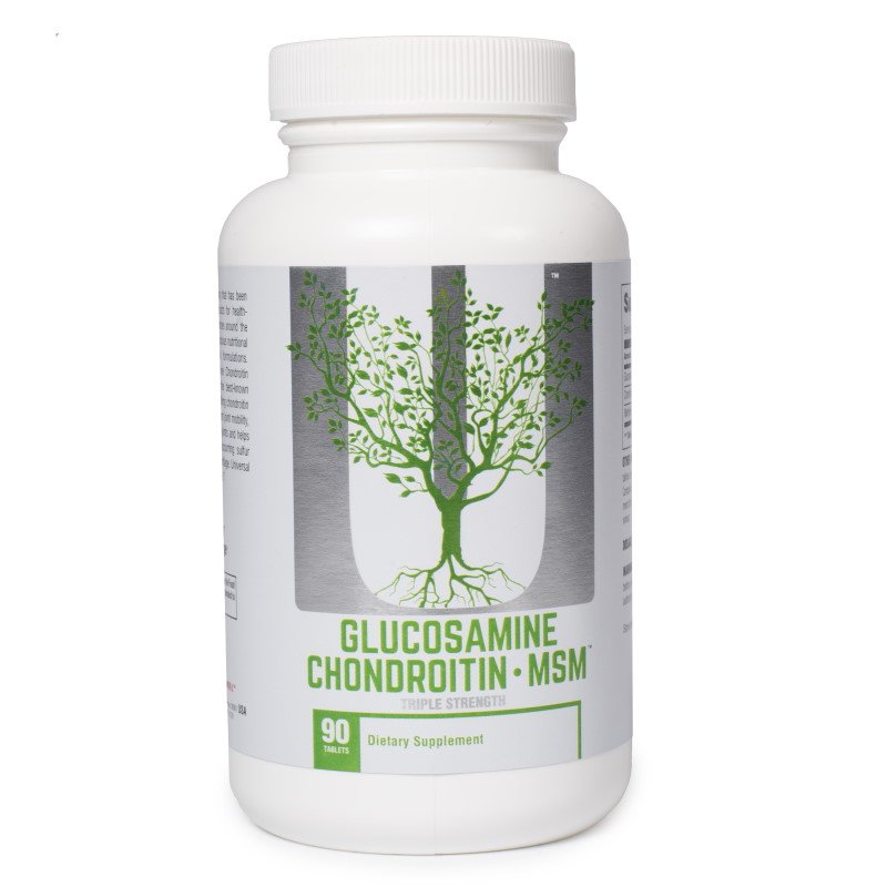 Для суставов и связок Universal Naturals Glucosamine Chondroitin MSM, 90 таблеток,  мл, Universal Nutrition. Хондропротекторы. Поддержание здоровья Укрепление суставов и связок 
