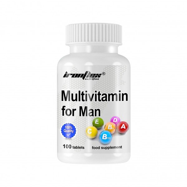 Витамины и минералы IronFlex Multivitamin for Man, 100 таблеток,  мл, IronFlex. Витамины и минералы. Поддержание здоровья Укрепление иммунитета 