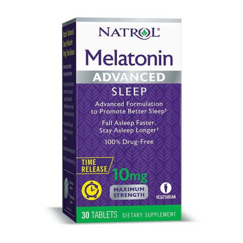 Natrol Мелатонин Natrol Melatonin 10 mg Advanced Time Release 30 таблеток, , 