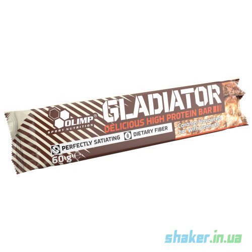 Протеиновый батончик Olimp Gladiator Bar (60 г) олимп brownie,  мл, Olimp Labs. Батончик. 