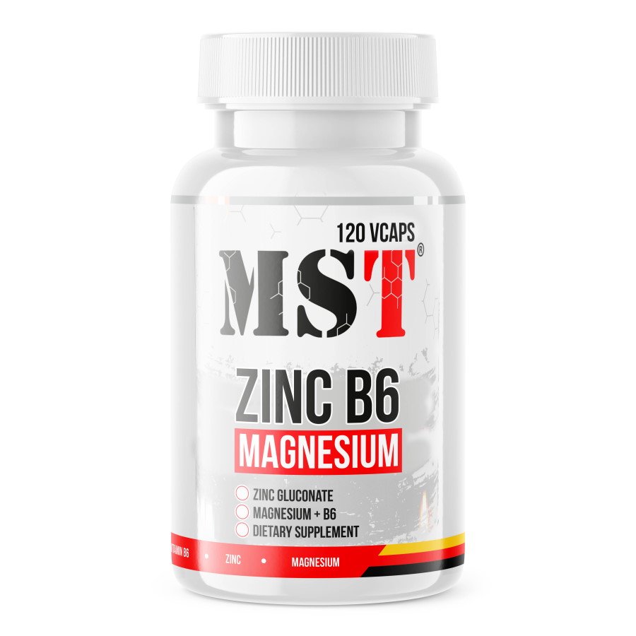 Витамины и минералы MST Zinc B6 Magnesium, 120 вегакапсул,  мл, MST Nutrition. Витамины и минералы. Поддержание здоровья Укрепление иммунитета 