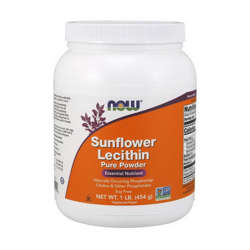 Now Лецитин Now Foods Sunflower Lecithin Pure Powder (454 г) нау фудс, , 454 