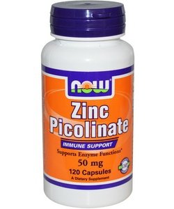 Zinc Picolinate 50 mg, 120 pcs, Now. Zinc Zn. General Health 