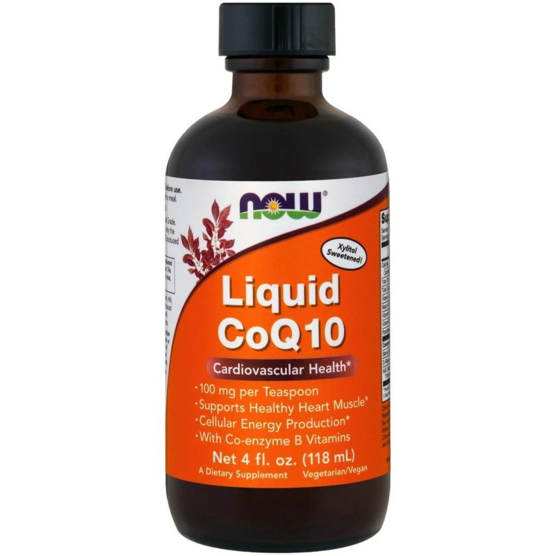 Витамины и минералы NOW CoQ-10 Liquid, 118 мл,  мл, Now. Коэнзим-Q10. Поддержание здоровья Антиоксидантные свойства Профилактика ССЗ Толерантность к физ. нагрузкам 