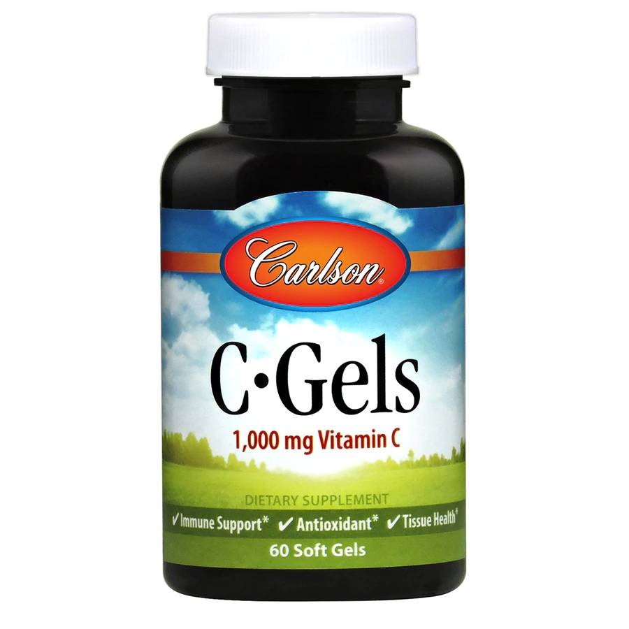 Витамины и минералы Carlson Labs C-Gels, 60 капсул,  ml, Carlson Labs. Vitamins and minerals. General Health Immunity enhancement 
