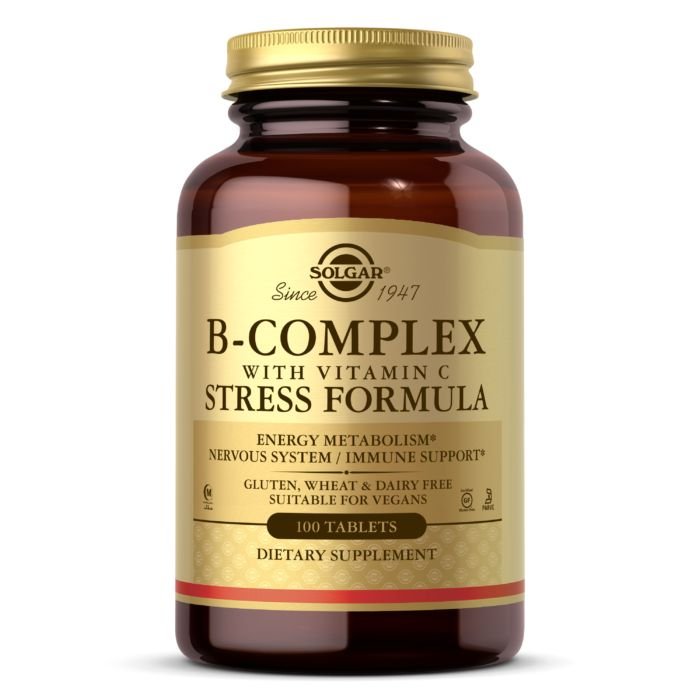 Витамины и минералы Solgar B-Complex with Vitamin C Stress Formula, 250 таблеток,  мл, Solgar. Витамины и минералы. Поддержание здоровья Укрепление иммунитета 
