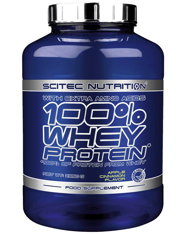 100% Whey Protein, 2350 г, Scitec Nutrition. Сывороточный концентрат. Набор массы Восстановление Антикатаболические свойства 
