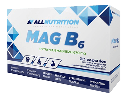 Mag B6, 30 piezas, AllNutrition. Magnesio Mg. General Health Lowering cholesterol Preventing fatigue 