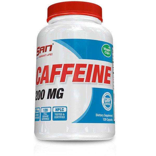 Кофеин SAN Caffeine 200 mg 120 капсул (SAN1171),  мл, San. Кофеин. Энергия и выносливость Увеличение силы 