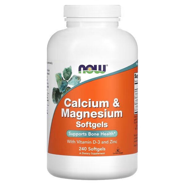 Now Витамины и минералы NOW Calcium &amp; Magnesium Softgels, 240 капсул, , 