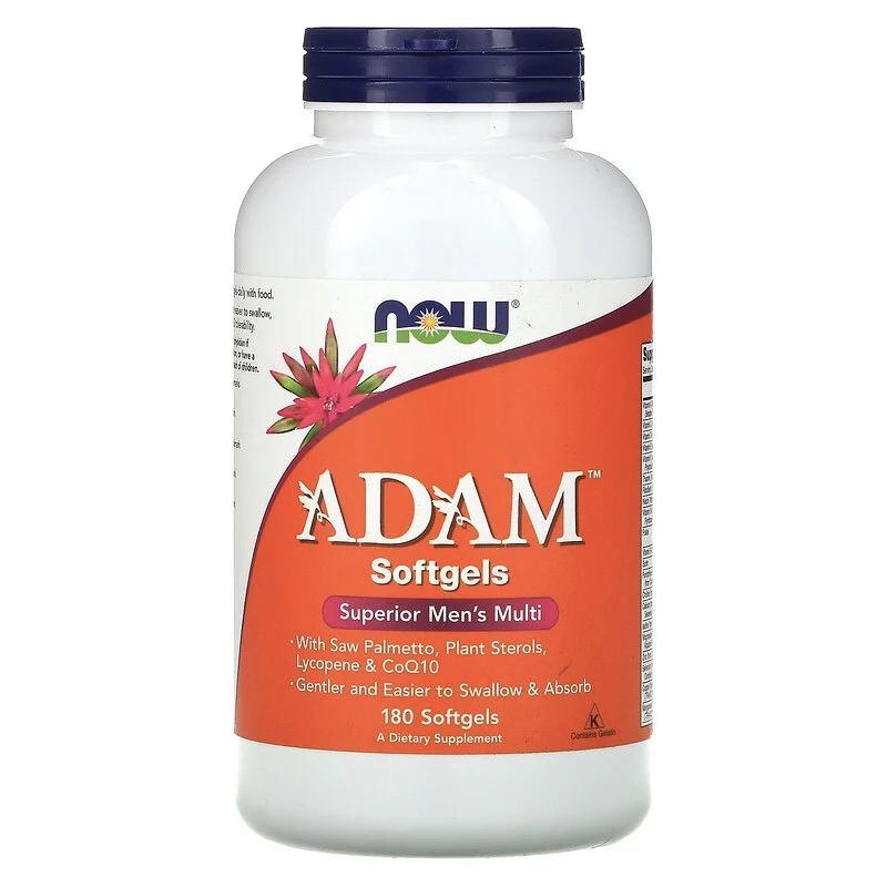Вітамінно-мінеральний комплекс NOW Foods Adam Superior Men's Multi 180 Softgels,  мл, Now. Витамины и минералы. Поддержание здоровья Укрепление иммунитета 