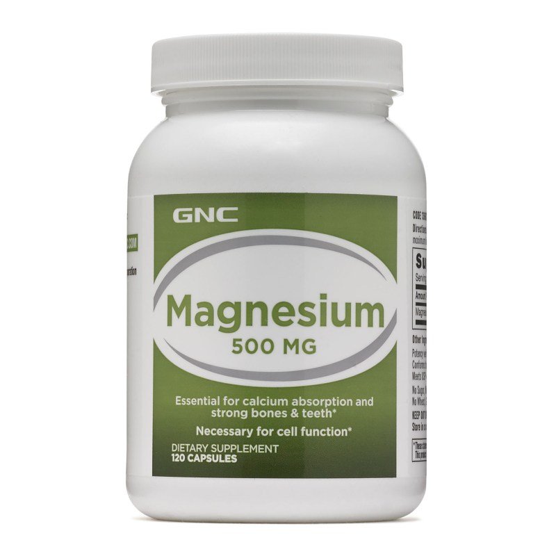 Витамины и минералы GNC Magnesium 500, 120 капсул,  мл, GNC. Витамины и минералы. Поддержание здоровья Укрепление иммунитета 