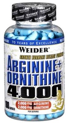 Arginine + Ornithine 4.000, 180 pcs, Weider. Amino acid complex. 