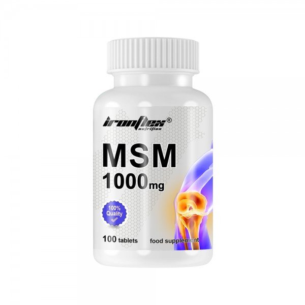 Для суставов и связок IronFlex MSM 1000, 100 таблеток,  мл, IronFlex. Хондропротекторы. Поддержание здоровья Укрепление суставов и связок 