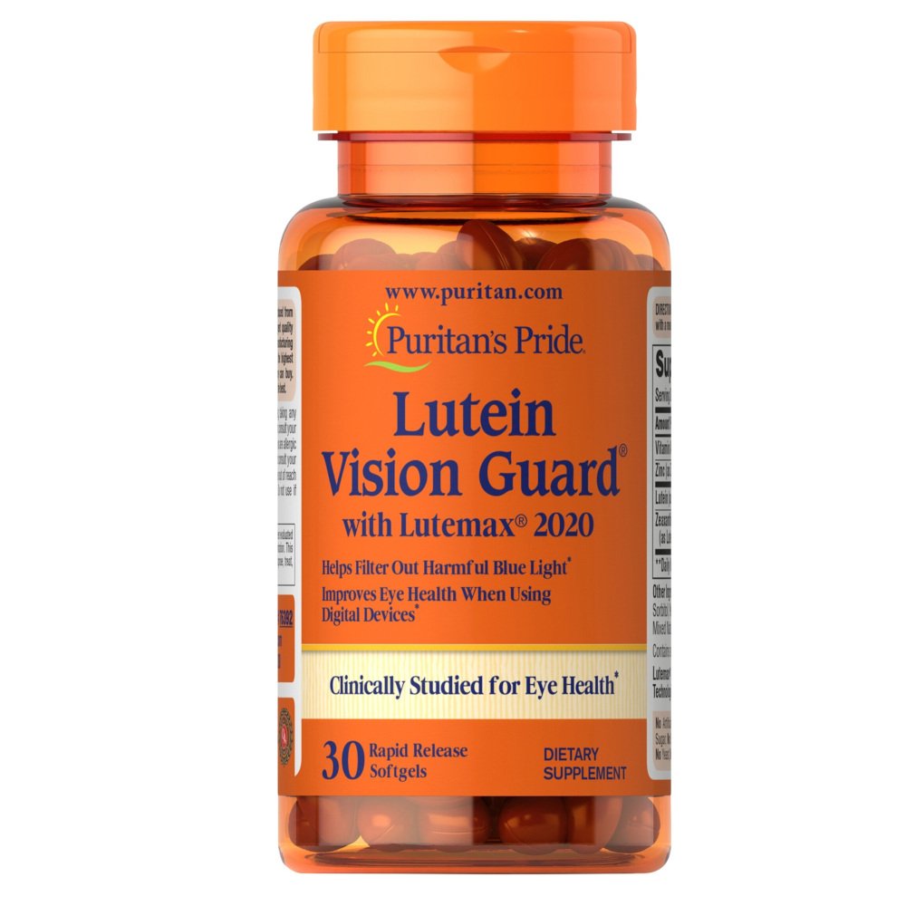 Puritan's Pride Натуральная добавка Puritan's Pride Lutein Vision Guard, 30 капсул, , 