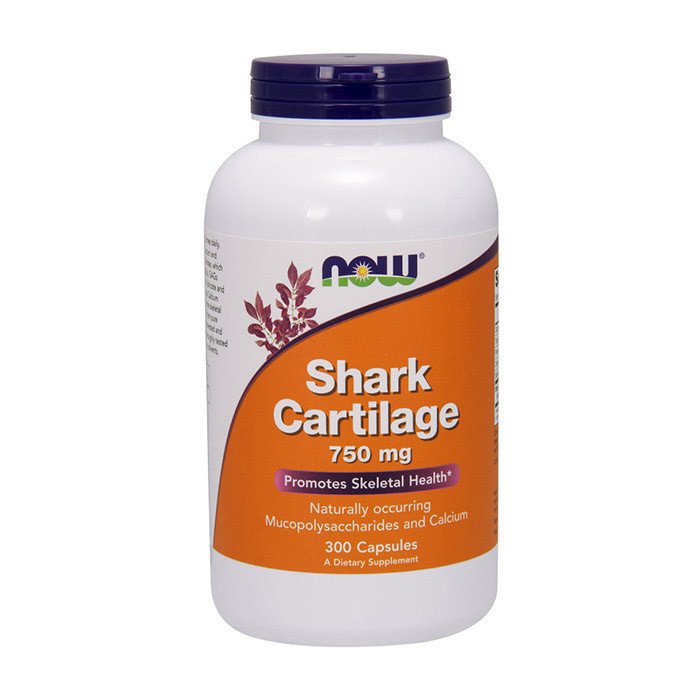 Акулий хрящ Now Foods Shark Cartilage 750 mg (300 капс) нау фудс,  мл, Now. Акулий хрящ. 