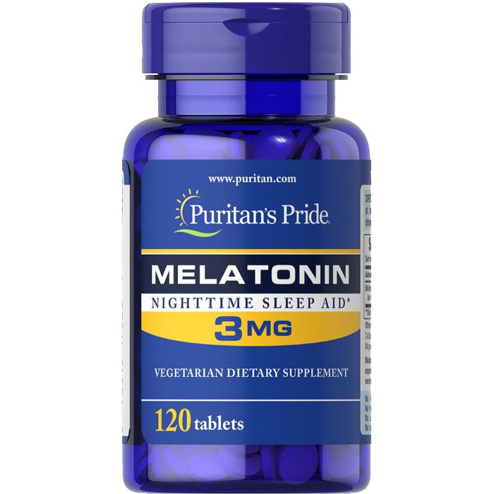 Восстановитель Puritan's Pride Melatonin 3 mg, 120 таблеток,  ml, Puritan's Pride. Post Entreno. recuperación 