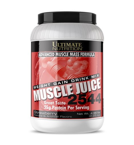 Гейнер Ultimate Muscle Juice 2544, 2.27 кг Клубника,  ml, Ultimate Nutrition. Ganadores. Mass Gain Energy & Endurance recuperación 