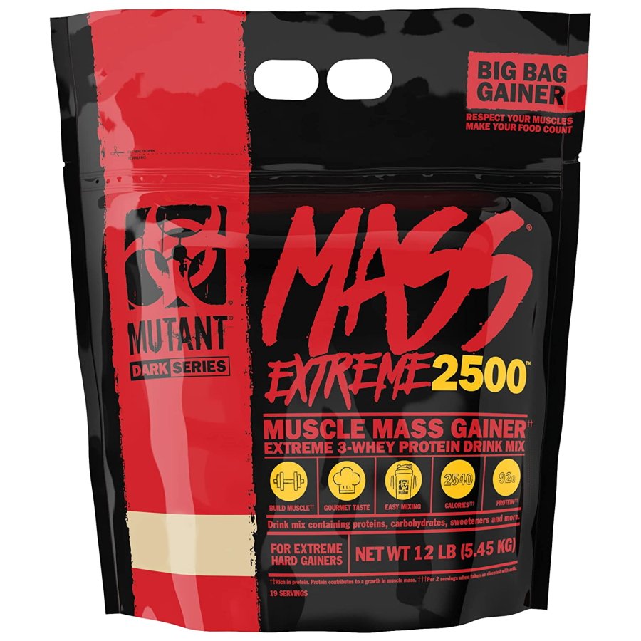 Гейнер Mutant Mass Extreme 2500, 5.45 кг Тройной шоколад,  мл, Mutant. Гейнер. Набор массы Энергия и выносливость Восстановление 