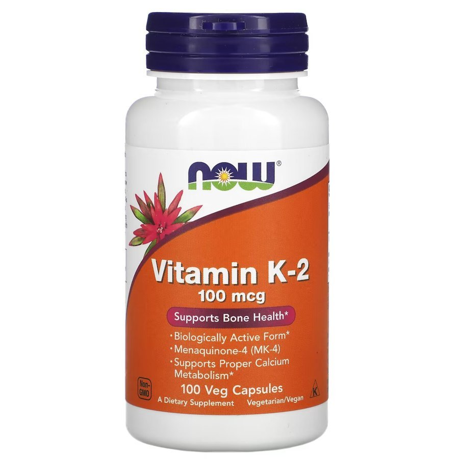 Now Витамины и минералы NOW Vitamin K2 100 mcg, 100 вегакапсул, , 