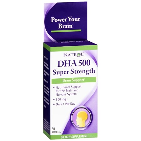 DHA 500 Super Strength, 30 шт, Natrol. Омега 3 (Рыбий жир). Поддержание здоровья Укрепление суставов и связок Здоровье кожи Профилактика ССЗ Противовоспалительные свойства 