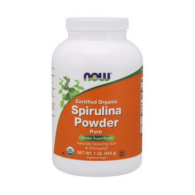 Спирулина Now Foods Organic Spirulina Powder (454 г) нау фудс,  мл, Now. Спирулина. Поддержание здоровья 
