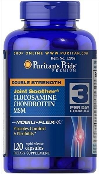 Puritan's Pride Double Strength Glucosamine Chondroitin MSM 120 Caps,  ml, Puritan's Pride. For joints and ligaments. General Health Ligament and Joint strengthening 