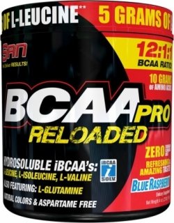 BCAA pro reloaded, 114 г, San. BCAA. Снижение веса Восстановление Антикатаболические свойства Сухая мышечная масса 