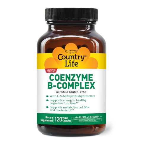 Витамины и минералы Country Life Coenzyme B-Complex, 120 вегакапсул,  ml, Country Life. Vitamins and minerals. General Health Immunity enhancement 