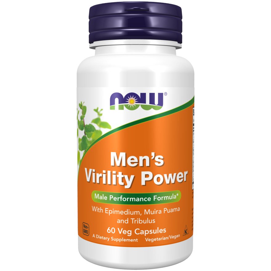 Натуральная добавка NOW Men's Virility Power, 60 вегакапсул,  мл, Now. Hатуральные продукты. Поддержание здоровья 