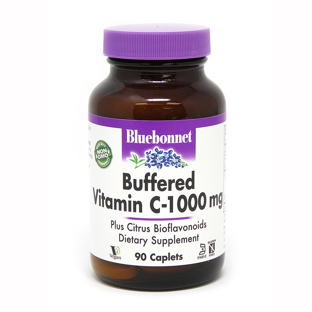 Bluebonnet Nutrition Витамины и минералы Bluebonnet Buffered Vitamin C-1000 mg, 90 каплет, , 