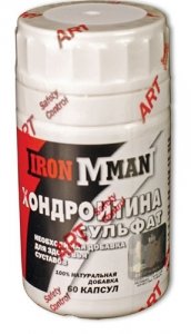 Хондроитина сульфат, 60 pcs, Ironman. Chondroitin. Ligament and Joint strengthening Strengthening hair and nails 