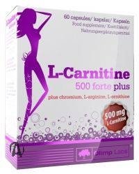 L-carnitine 500 Forte Plus, 60 piezas, Olimp Labs. L-carnitina. Weight Loss General Health Detoxification Stress resistance Lowering cholesterol Antioxidant properties 