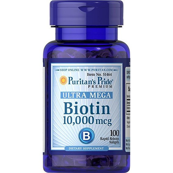 Витамины и минералы Puritan's Pride Biotin 10000 mcg, 100 капсул,  ml, Puritan's Pride. Vitaminas y minerales. General Health Immunity enhancement 