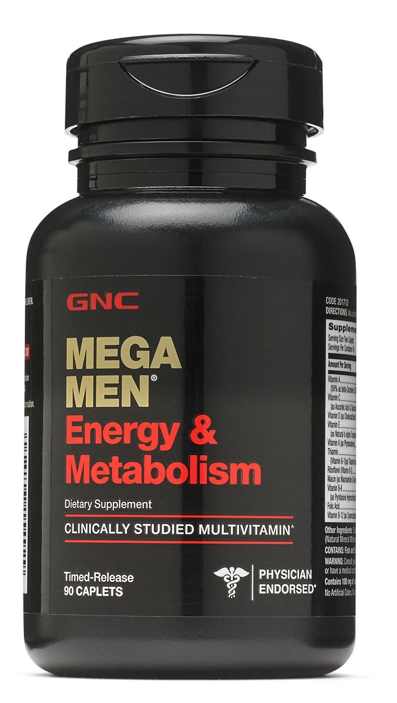GNC Витамины и минералы GNC Mega Men Energy and Metabolism, 90 каплет, , 