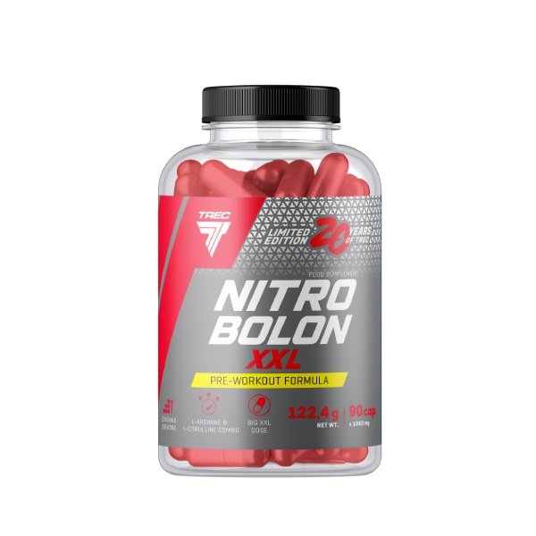 Предтренировочный комплекс Trec Nutrition Nitrobolon XXL, 90 капсул,  ml, Trec Nutrition. Pre Workout. Energy & Endurance 