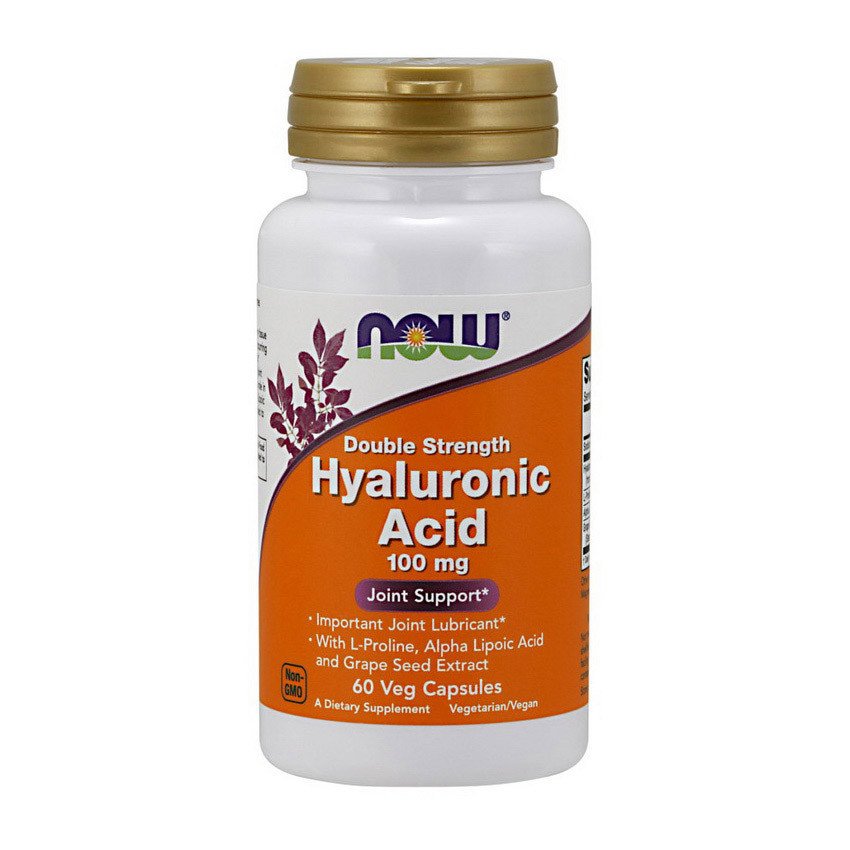 Гиалуроновая кислота Now Foods Hyaluronic Acid (60 капсул) нау фудс,  мл, Now. Гиалуроновая кислота. Поддержание здоровья 